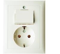 Hager Berker S1 Combination Switch Socket Outlet With Cover Plate - 6143568942