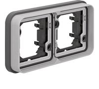 Berker Frame 2 Gang 13293505 Horizontal Light Grey W.1 Cover Frame 4011334405122