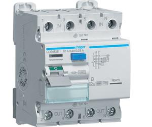 Hager CDB663E 63A 3P+N 30mA Type B RCCB