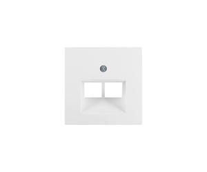 Hager Central Panel for Double Socket S1/B2/B3/B7 White Polar