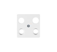 Hager - Central Plate for Antenna TV-FM Polar White