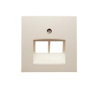 Hager - Central Plate for Dual Connector S1 White Brightness