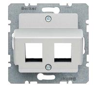 Hager - Central Plate Modular RJ45 AMP K1/B1/B7 Aluminium
