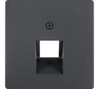 Hager - Central Plate Socket Telephone Network Q.1/Q3 Anthracite