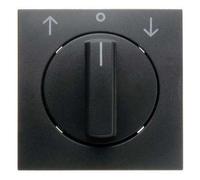 Hager - Central Plate with Rotary Commander B1/B3 Metal Anthracite