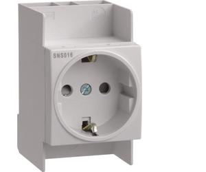 Hager Component For din-Rail Wall Outlet Modular (European Socket) - SNS016