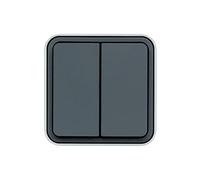 Hager cubyko - Grey Waterproof Double Inverter Push Button