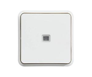 Hager cubyko - Push Button Waterproof with Label Holder Indicator Light White