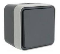Hager cubyko - Sealed Push Button Open Contact/Closed Contact Grey