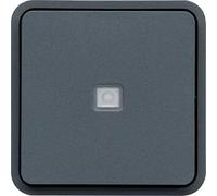 Hager cubyko Switch Button Waterproof with Control Light Grey