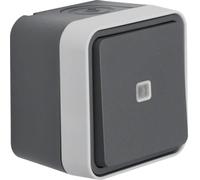 Hager cubyko Waterproof Switch with Grey Light Indicator
