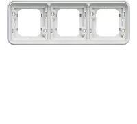 Hager cubyko Watertight 3 Element Horizontal Recessed Mount - White