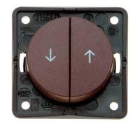 Hager Double Push Button for Roller Blind Matte Brown