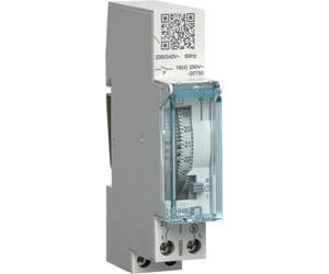 Hager EHN01016A 230V Time Switch without Reservation, Metallic, X