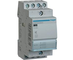 Hager ESD425SDC Manual Silent Contactor, 25A 4NA 24VDC, White, 6 x 11 x 9 cm
