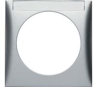 Hager - Frame 1 Element with Label Holder Chrome/Matt Chrome