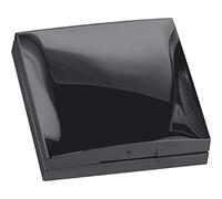 Hager - Frame 1 Element with Lid Black Gloss