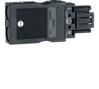 Hager G4713 Output Terminal Base SCHUKO Double Aluminium Natural