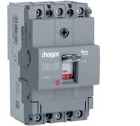 Hager HDA016Z 16A 18kA Triple Pole Fixed Thermal TM MCCB h3 x160