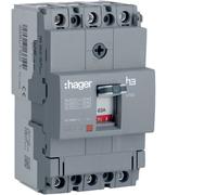 Hager HDA063Z 63A 18kA Triple Pole Fixed Thermal TM MCCB h3 x160