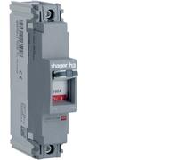 Hager HDA098Z 100A 18kA Single Pole Fixed Thermal TM MCCB h3 x160