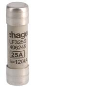 Hager Industrial Cylindrical Fuse 25A 500V 10x38mm - LF325G [10 Pieces]