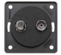 Hager Integro - Antenna Socket SAT/Radio Without Case Anthracite