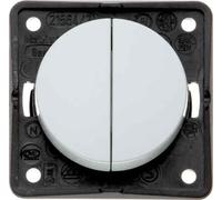 Hager Integro Double Switch - Grey