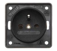 Hager Integro Earth Socket Matt Black