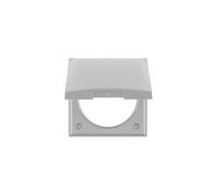 Hager Integro - Frame 1 Element with Lid Grey