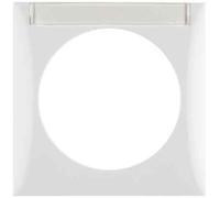Hager Integro - Frame 1 Element with portarotulo Polar White