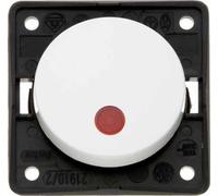 Hager Integro - Push Button with Pilot Lamp Lens Red + Neon White Polar