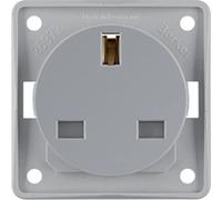 Hager Integro - Toma Current British Standard Matt Grey