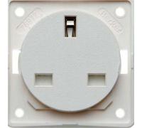Hager Integro - Toma Current British Standard Polar White Matte