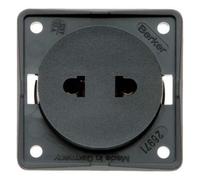 Hager Integro - Toma Current Euro-Americana Standard Anthracite Matt