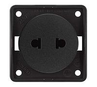 Hager Integro - Toma Current Euro-Americana Standard Matte Black