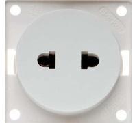 Hager Integro - Toma Current Euro-Americana Standard Polar White Matte