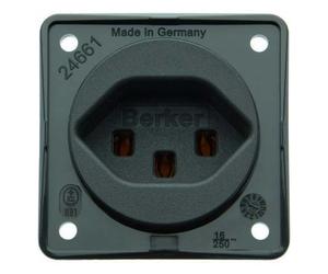 Hager Integro - Toma Current Switzerland tipo-23 Anthracite Matt
