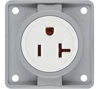 Hager Integro - Toma Current USA/Canada NEMA 6 - 20R Matt Grey