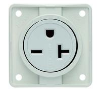 Hager Integro - Toma Current USA/Canada NEMA 6 - 20R Polar White Matte