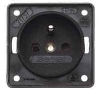 Hager Integro - Toma Current with Earth Pin Anthracite Matt
