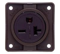 Hager Integro - Use/Canada Socket Nema 6-20r Matte Brown