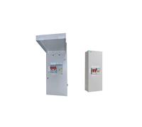 Hager IU44-16D 4 Module Metal Unpopulated 1x100A + 63A Switched Fuse W/ Door