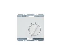 Hager Berker Glossy White Room Thermostat With Changeover Contact - 20267109