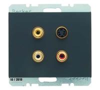 Hager K.1 - Takes 3 X Cinch/S-Video Anthracite Matt