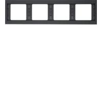 Hager K1 - Frame 4 Elements Horizontal Anthracite