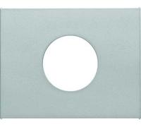 Hager K5 - Central Plate for Push Button Lamp Aluminium