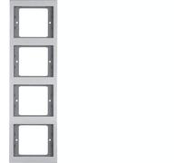 Hager K5 - Frame 4 Elements Vertical Aluminium