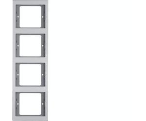 Hager K5 - Frame 4 Elements Vertical Aluminium