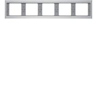 Hager k5 Frame 5 Horizontal Aluminium